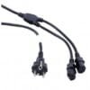 regvolt splitter power cord schuko cee7 7 male plug to 2 way iec 60320 c13 connector 1 meter 3 feet 10a 250v 56e